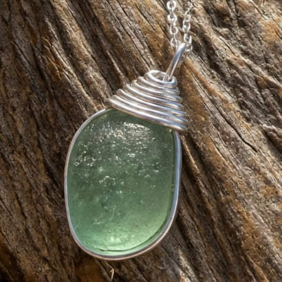 Scottish Highlands Aqua Chunky Pendant