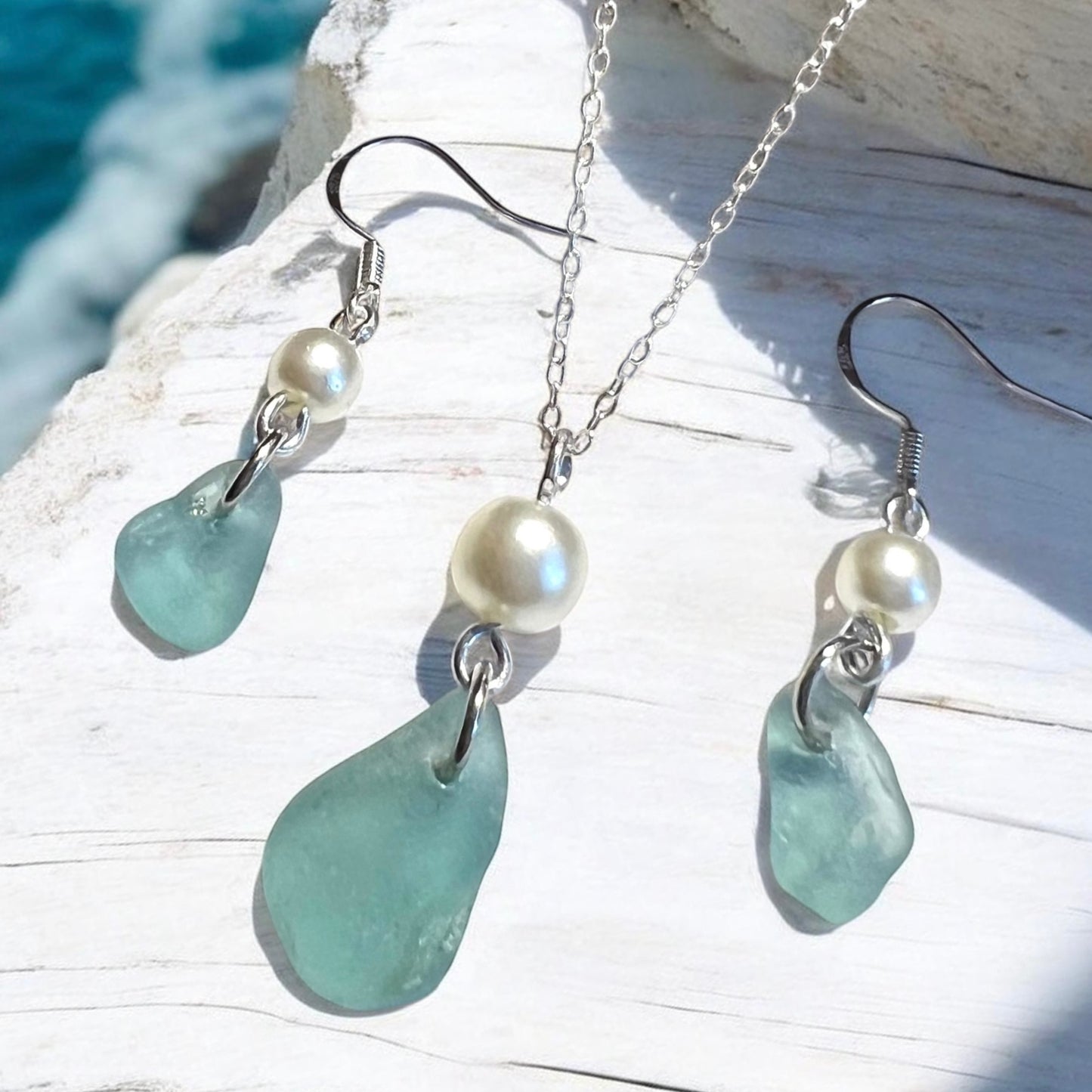 Seaham Sea Glass Jewellery Set