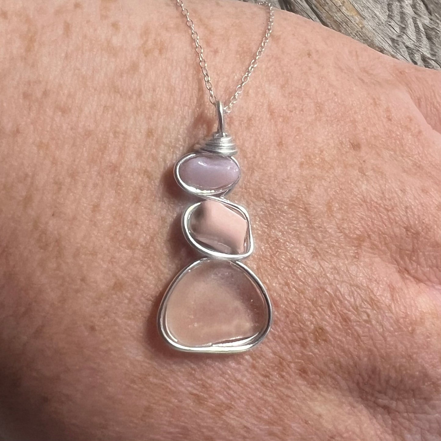 Three Piece Seaham Sea Glass Pendant