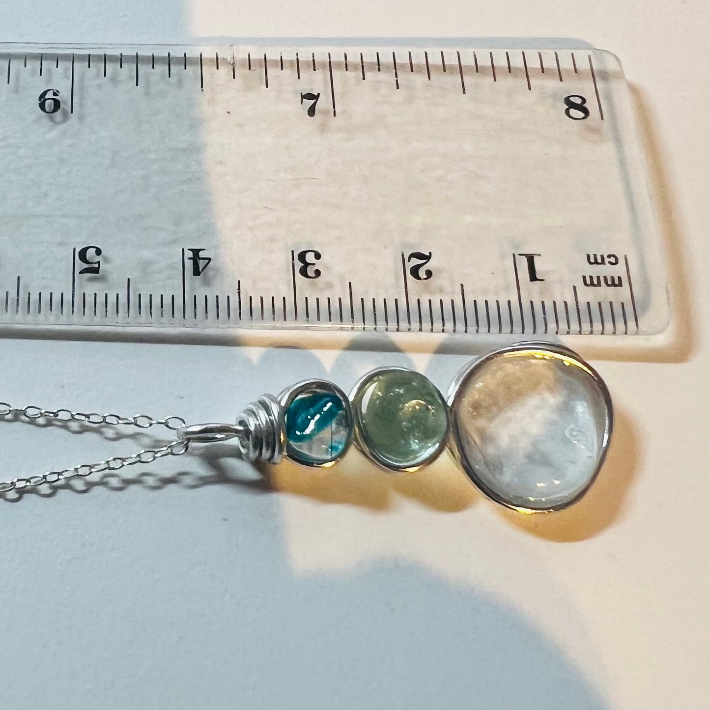 Three Piece Seaham Sea Glass Pendant