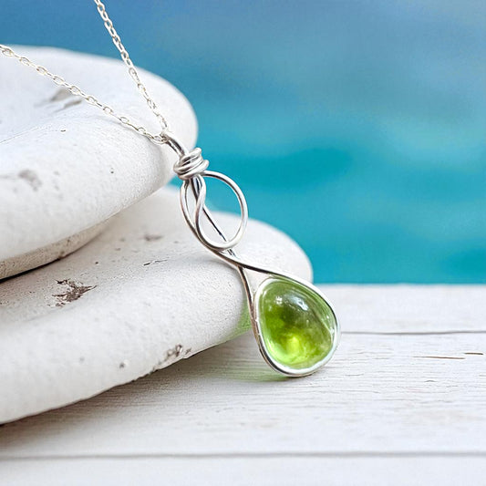 Swirly Seaham Sea Glass Pendant