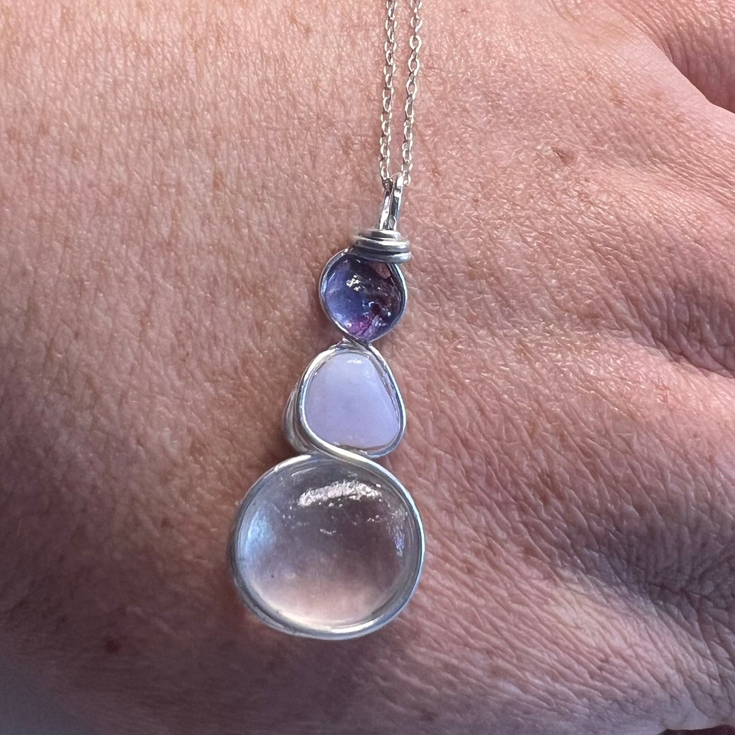 Three Piece Seaham Sea Glass Pendant