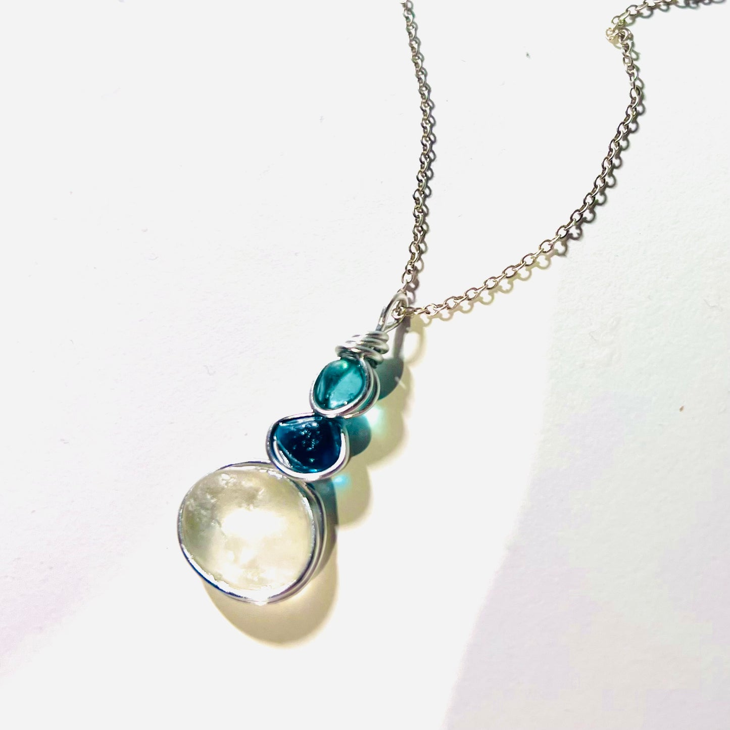 Three Piece Seaham Sea Glass Pendant