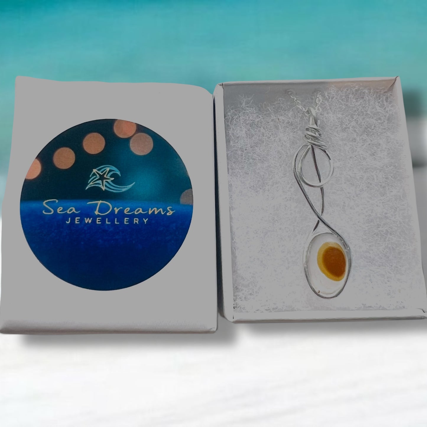Yellow and Orange Seaham Sea Glass Multi Pendant
