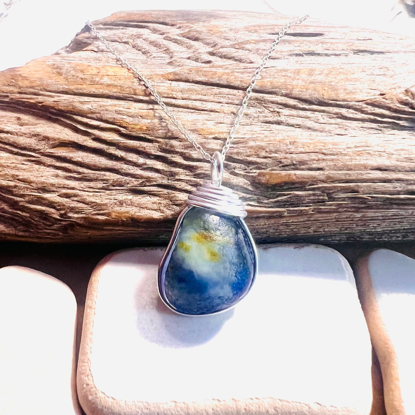 Seaham Sea Glass Chunky Multi Pendant