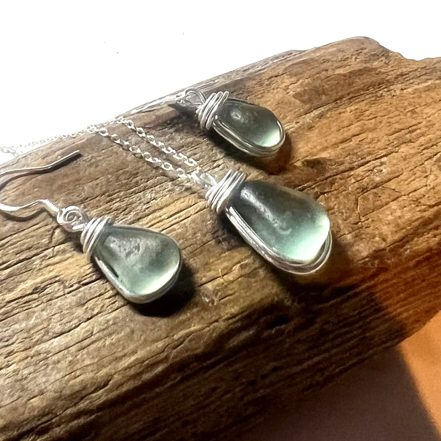 Aqua Seaham Sea Glass Jewellery Set