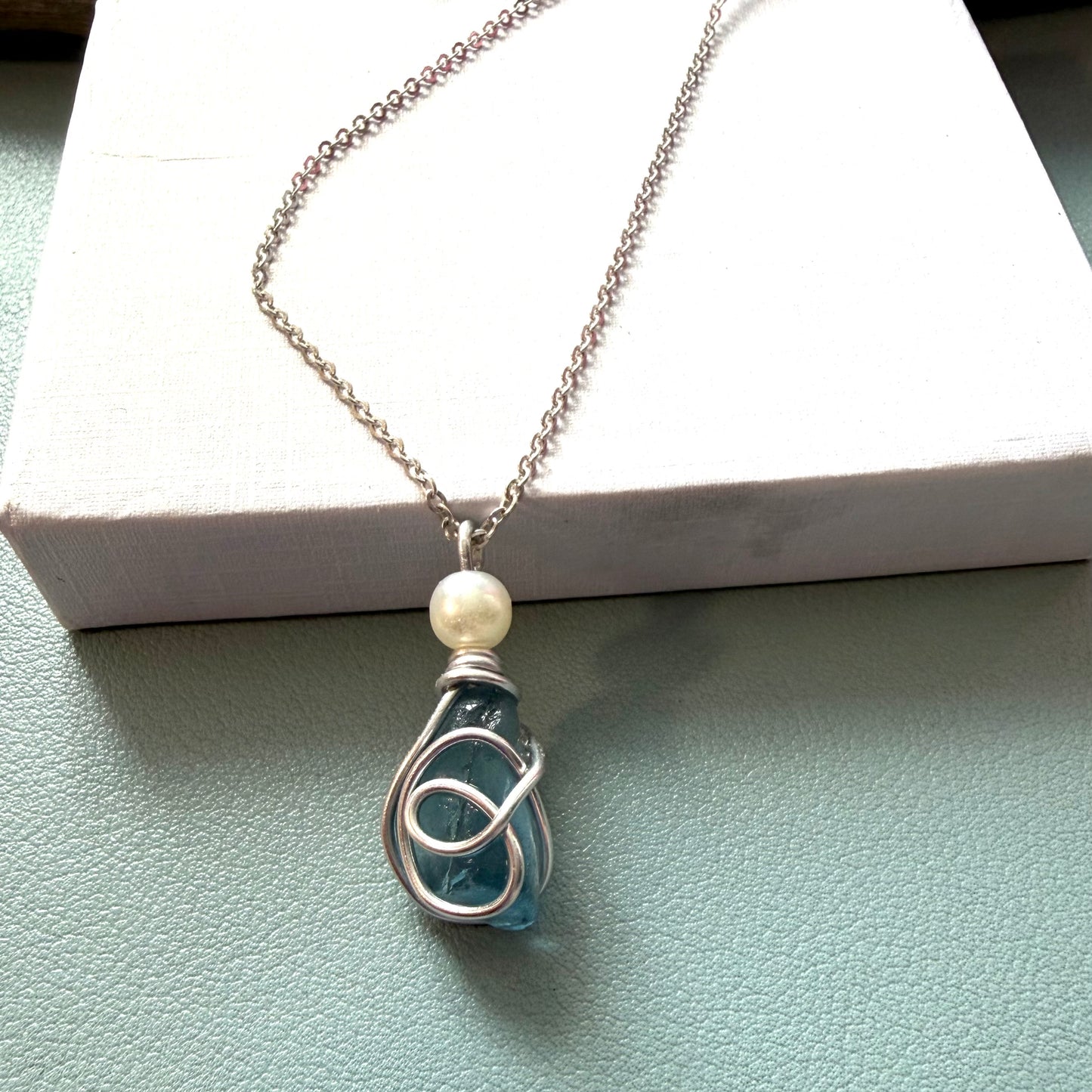 Scottish Highlands Blue Swirly Pendant