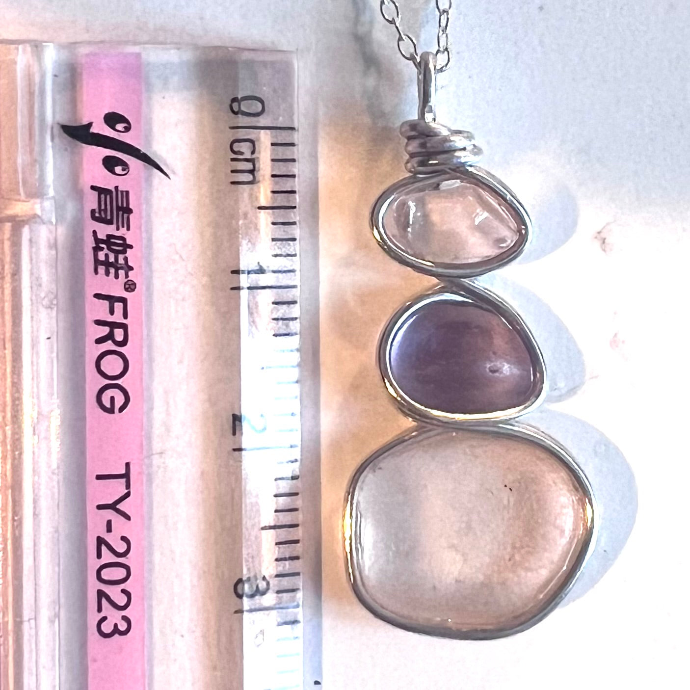 Three Piece Seaham Sea Glass Pendant