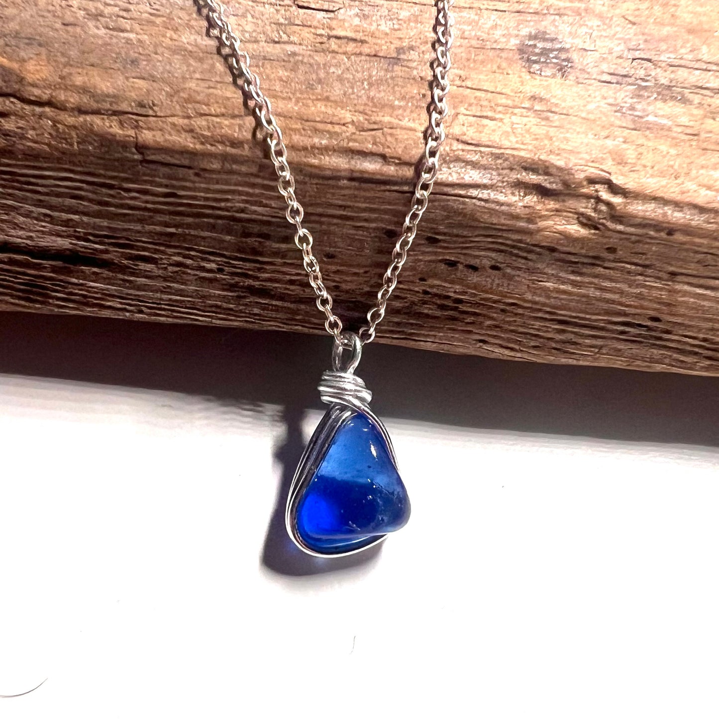 Kent Blue Sea Glass Pendant