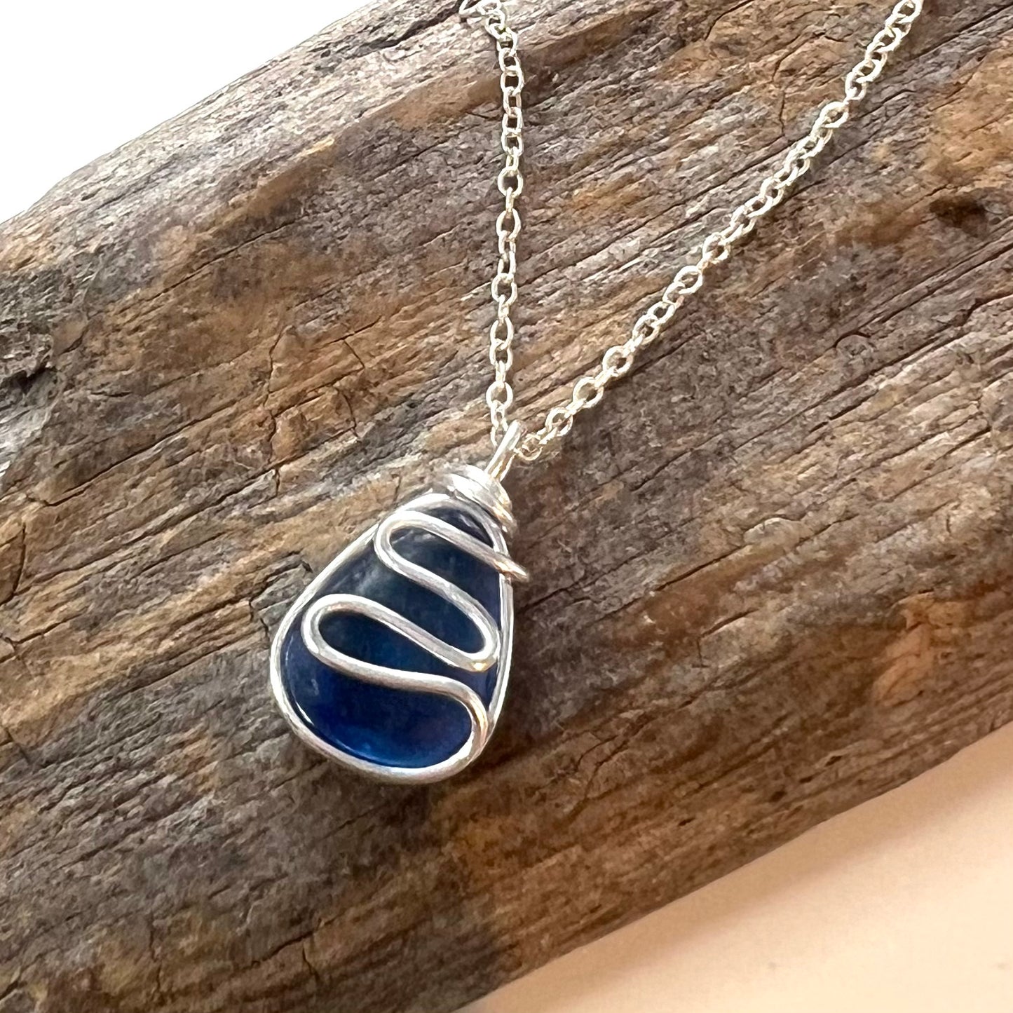 Blue Waves Seaham Sea Glass Pendant