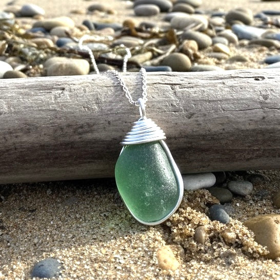 Scottish Highlands Aqua Chunky Pendant