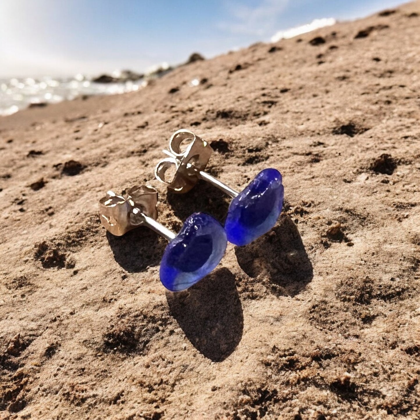 Kent Sea Glass Stud Earrings
