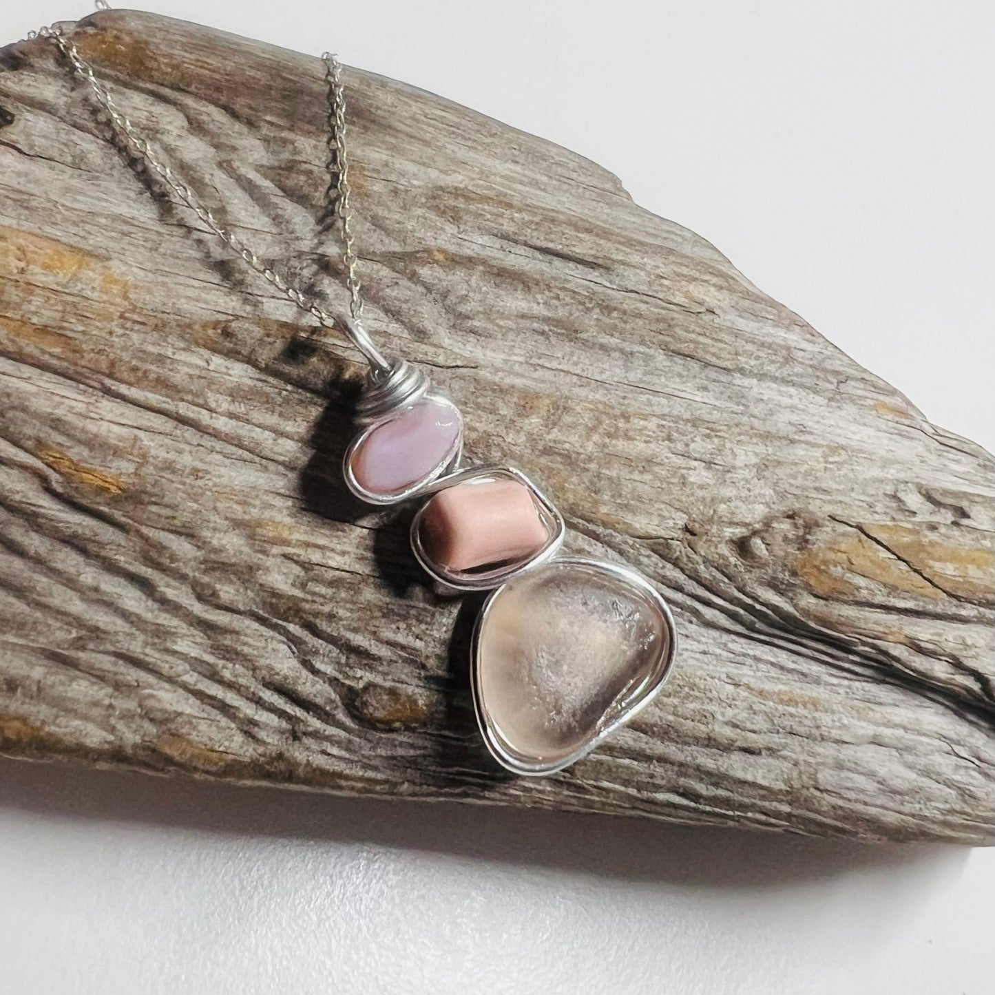 Three Piece Seaham Sea Glass Pendant