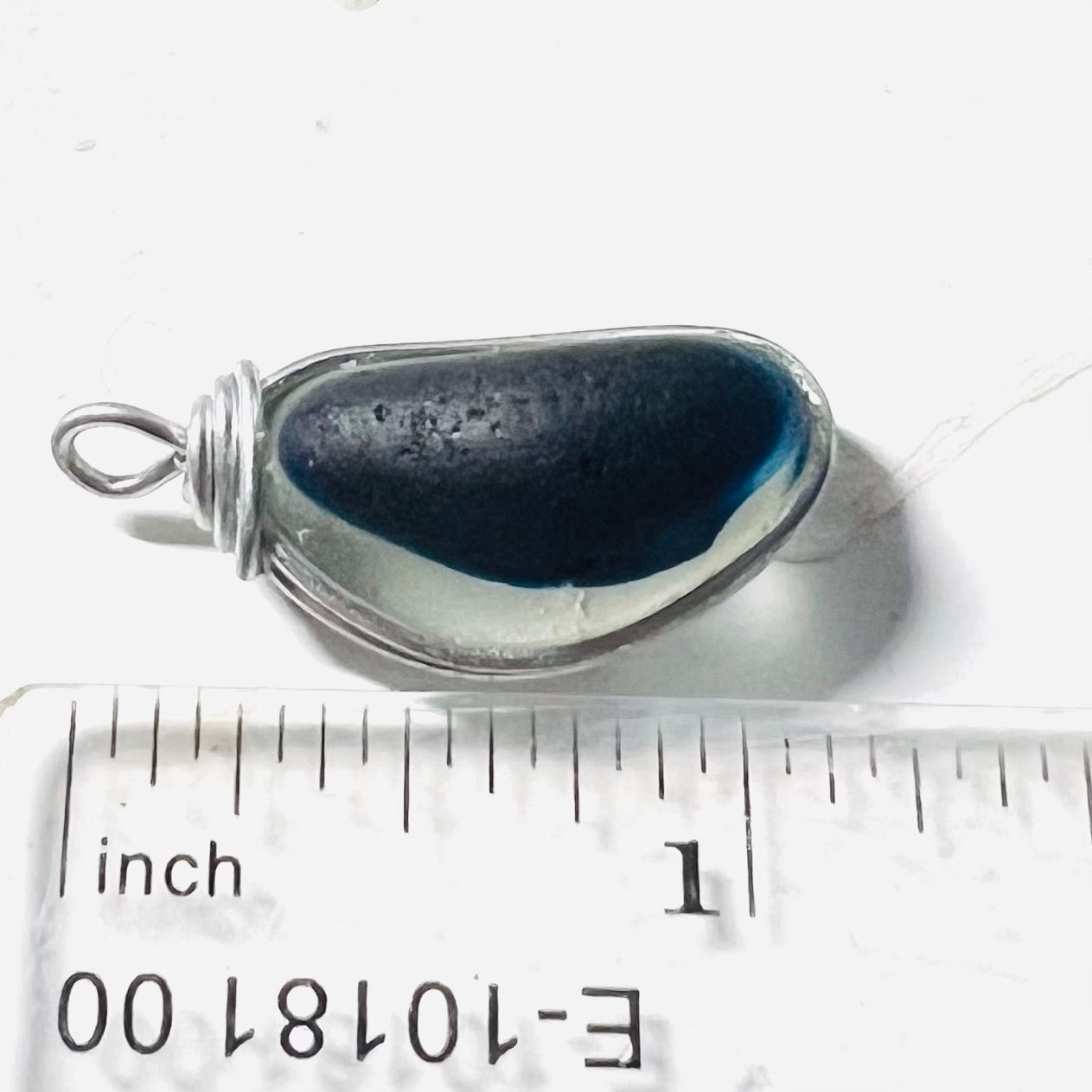 Large Seaham Sea Glass Blues Multi Pendant