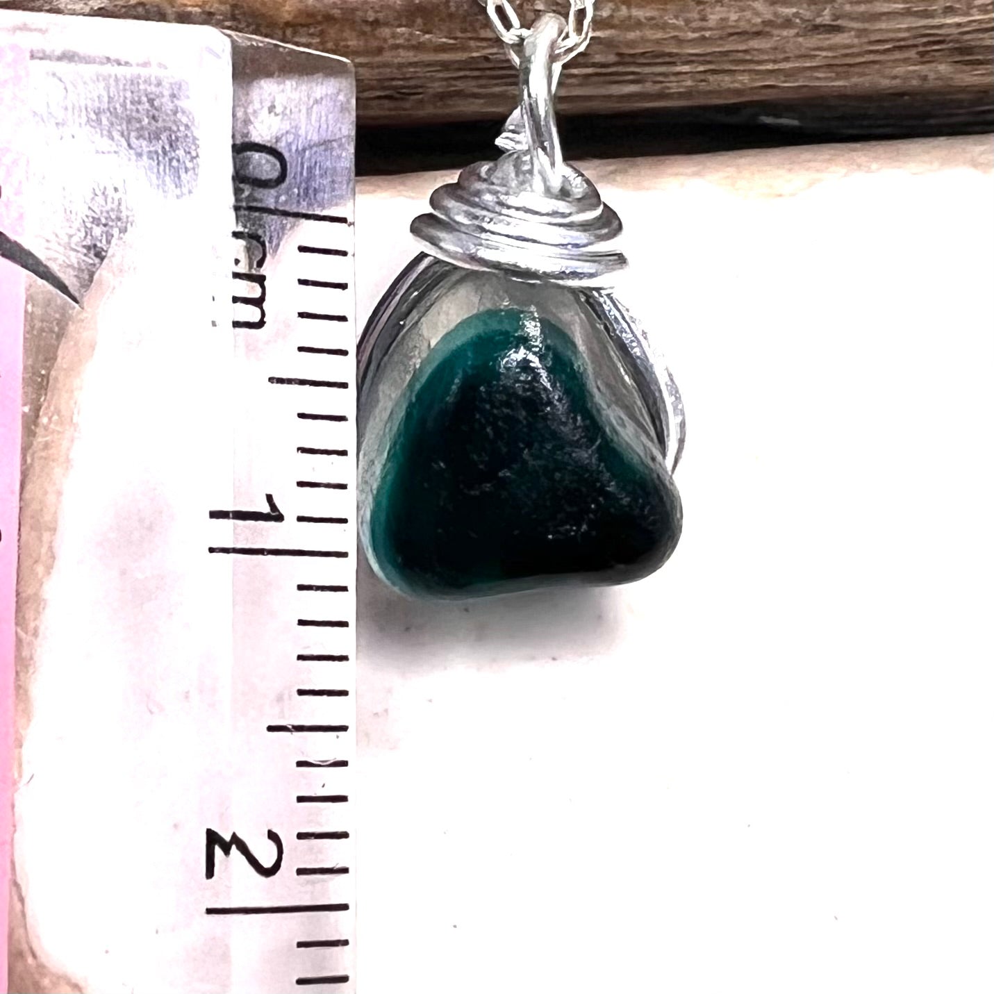 Turquoise Seaham Sea Glass Multi Pendant