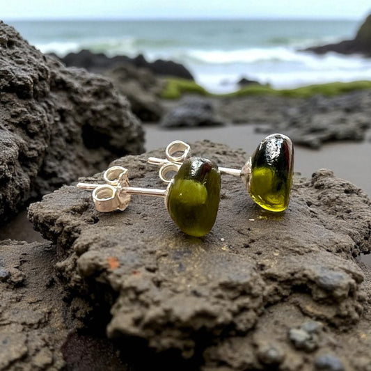Seaham Sea Glass Stud Earrings