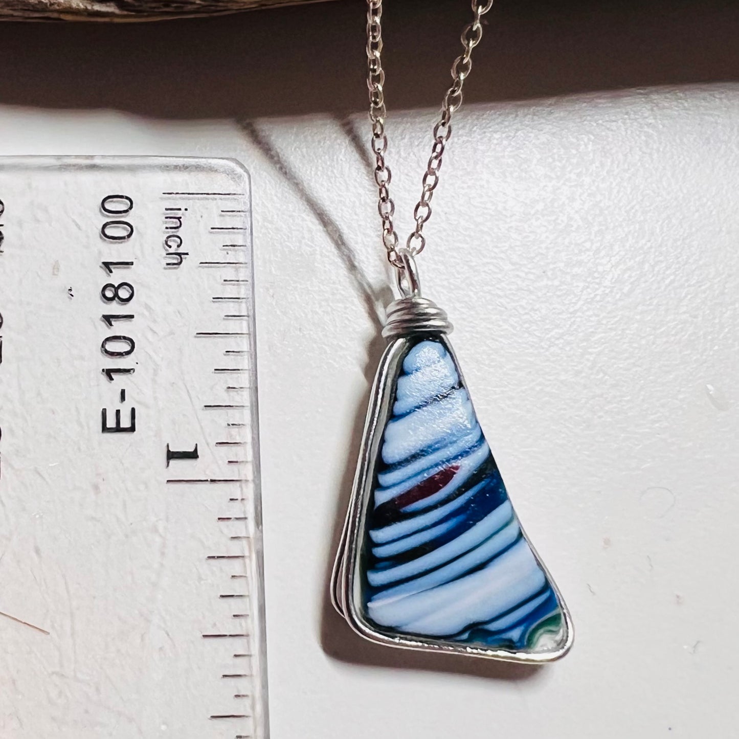 Large Canary Sea Glass Pendant