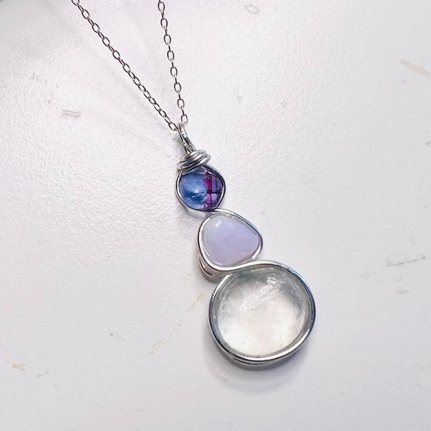 Three Piece Seaham Sea Glass Pendant