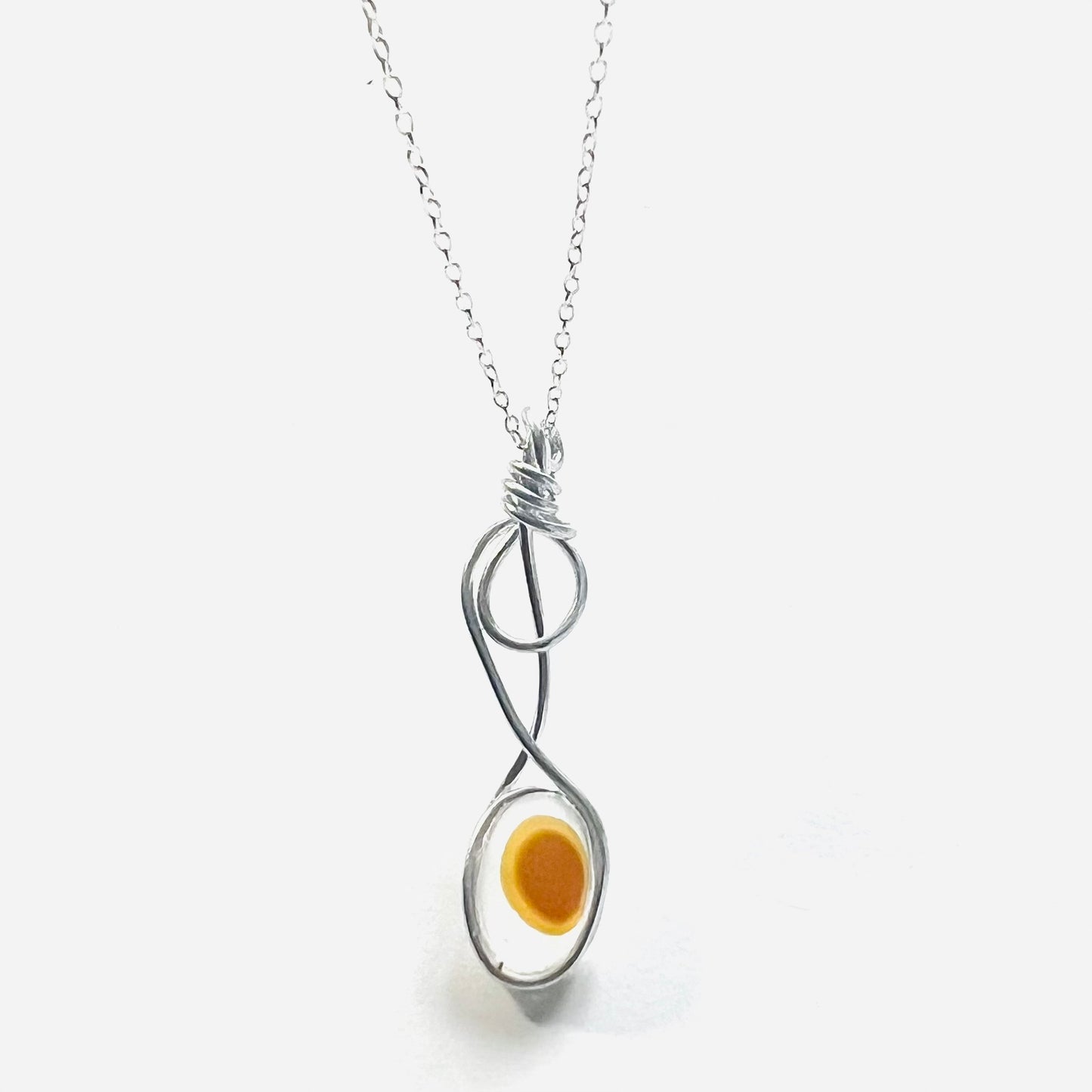 Yellow and Orange Seaham Sea Glass Multi Pendant