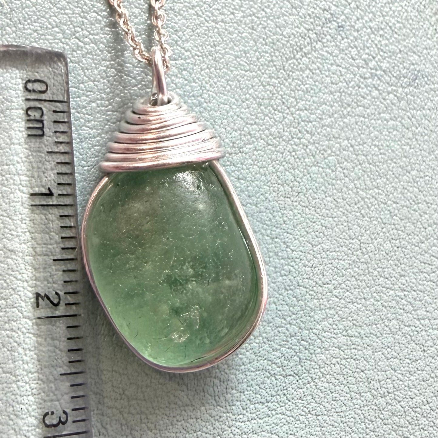 Scottish Highlands Aqua Chunky Pendant