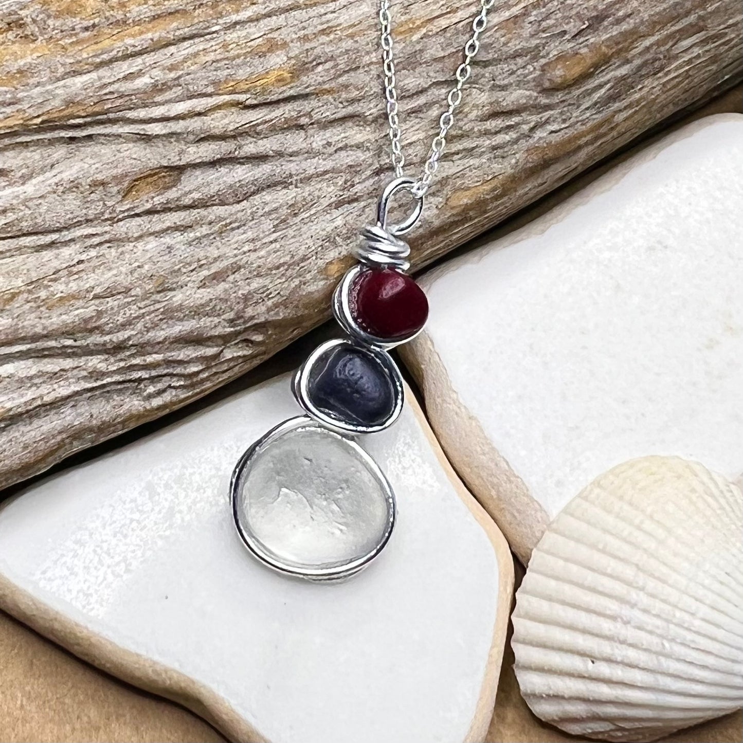 Three Piece Seaham Sea Glass Pendant