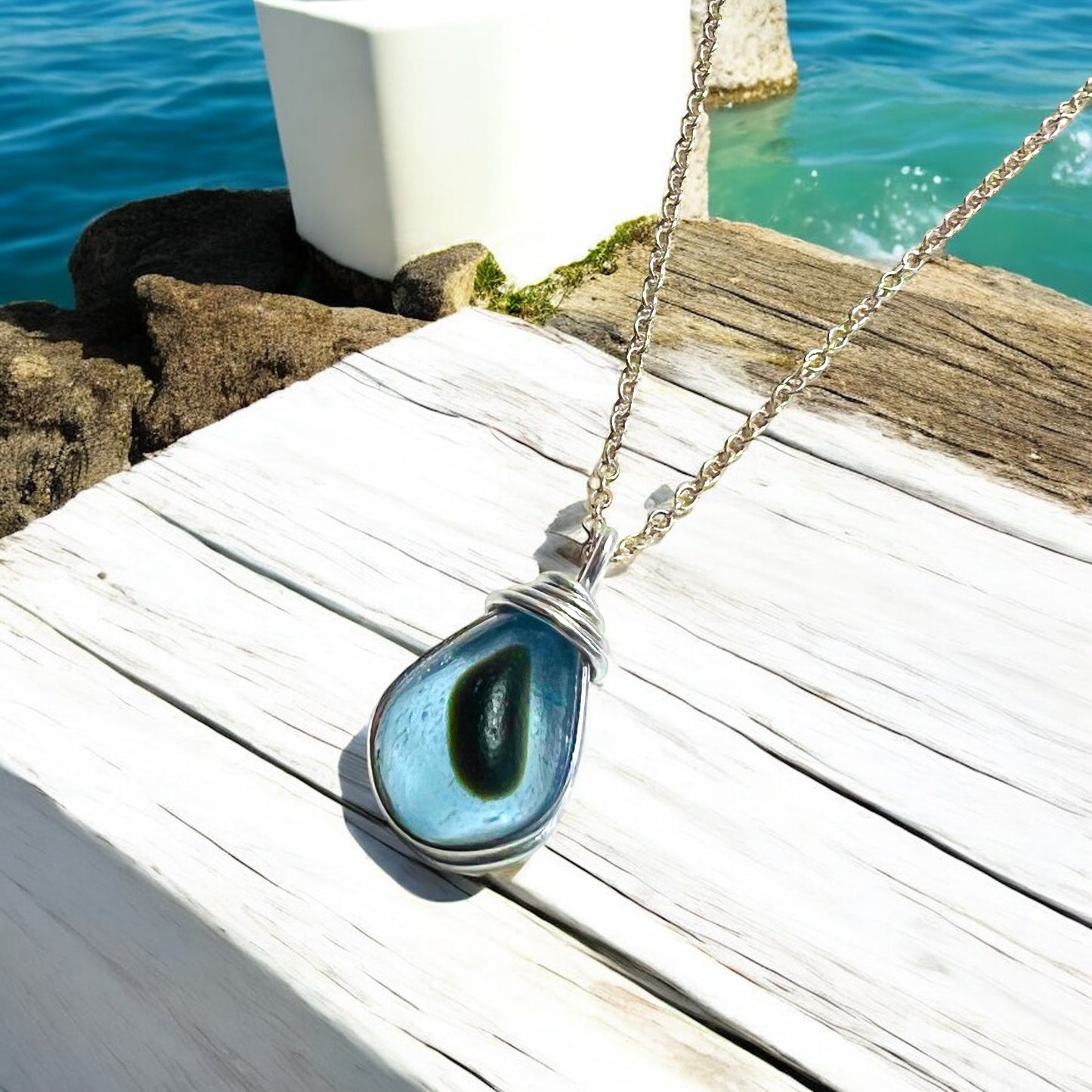 Seaham Sea Glass Multi Pendant