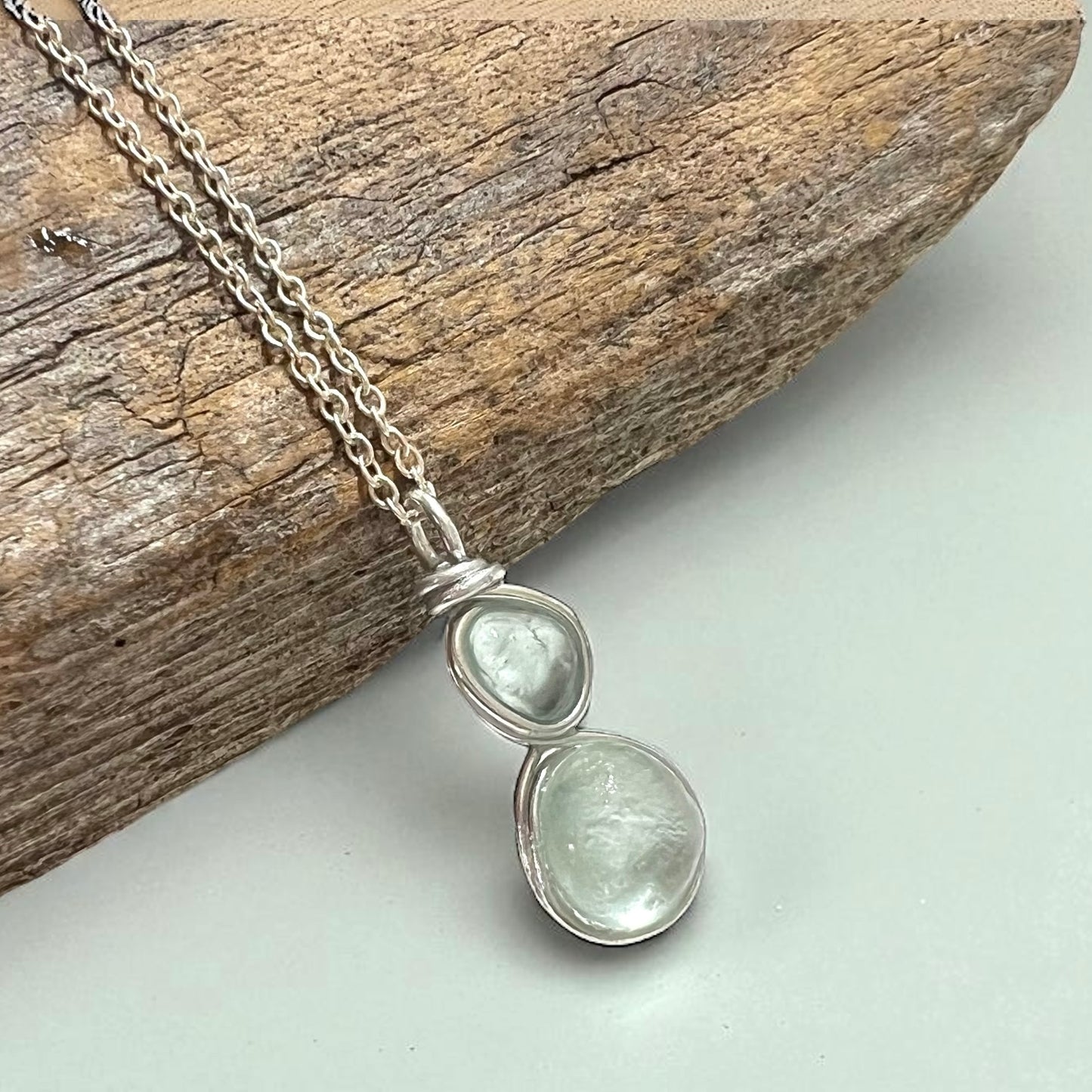 Seafoam Seaham Sea Glass Pendant