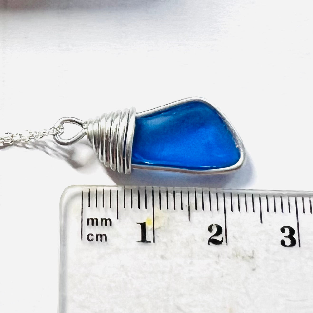 Kent Mid Blue Sea Glass Pendant