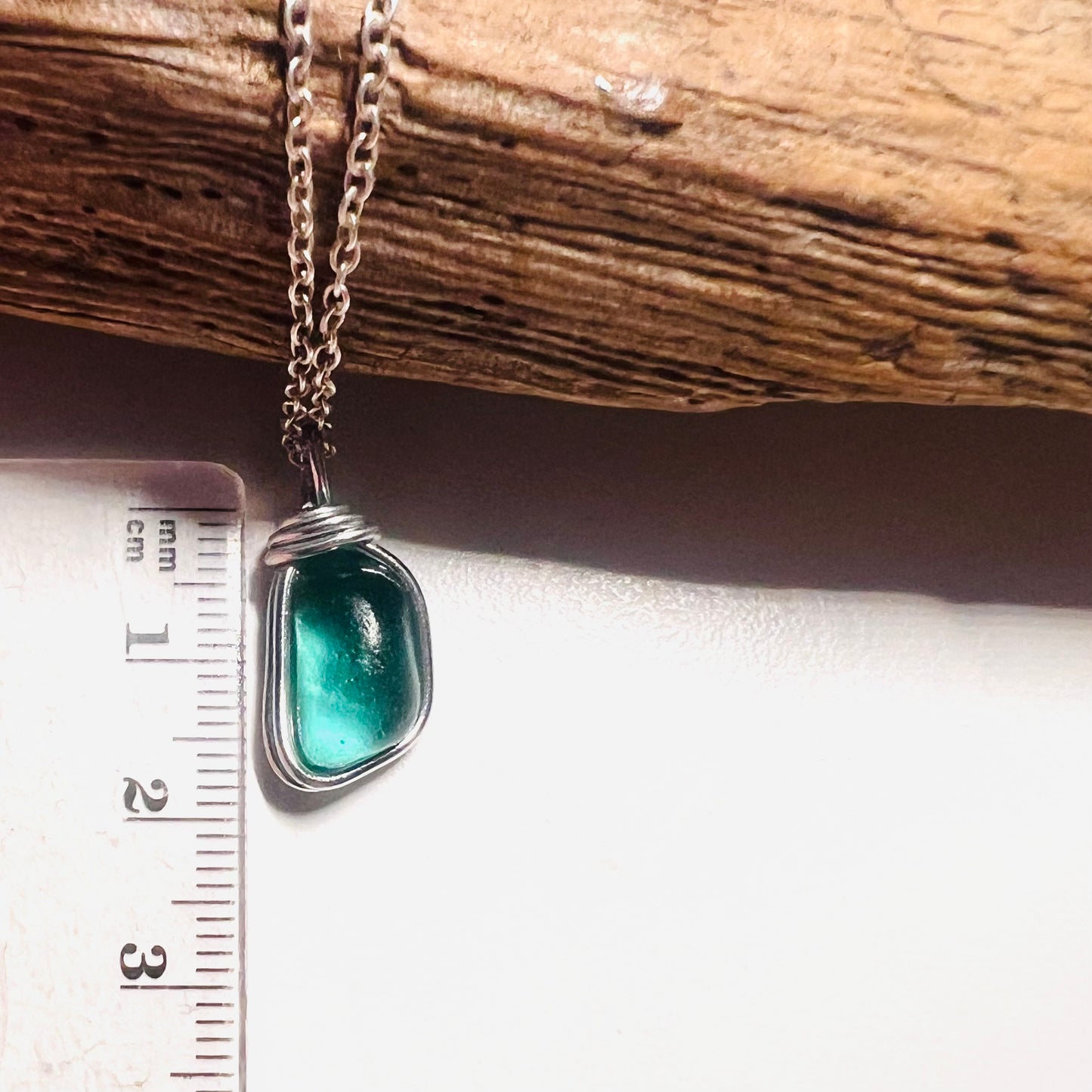 Turquoise Seaham Sea Glass Pendant