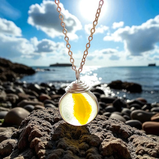 Devon Sea Glass Marble Pendant