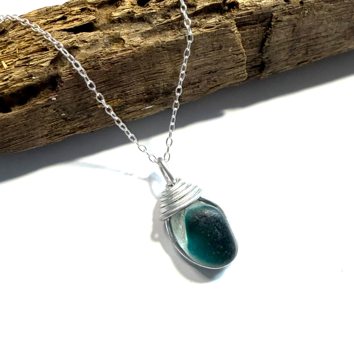 Turquoise Seaham Sea Glass Multi Pendant