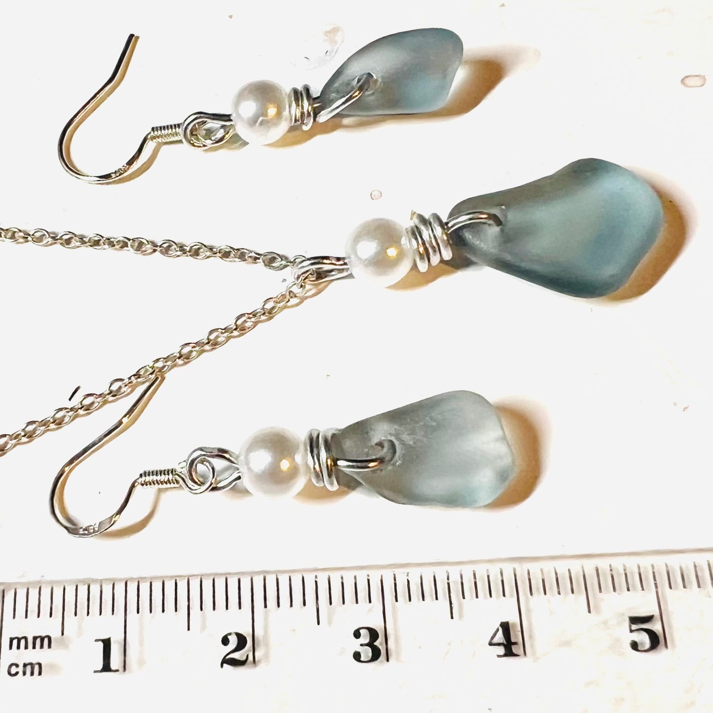 Dusky Grey Seaham Sea Glass Jewellery Set