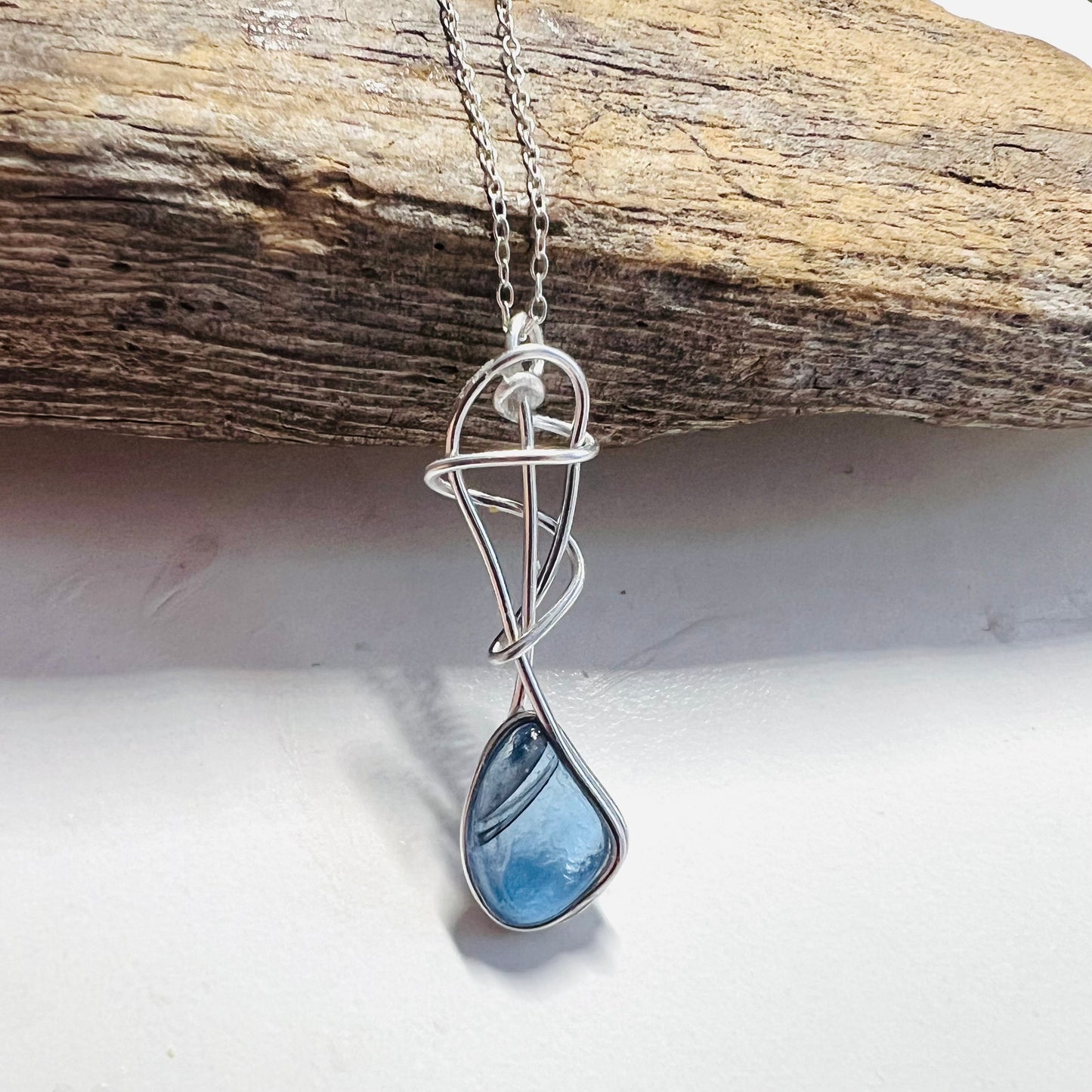 Swirly Seaham Sea Glass Pendant
