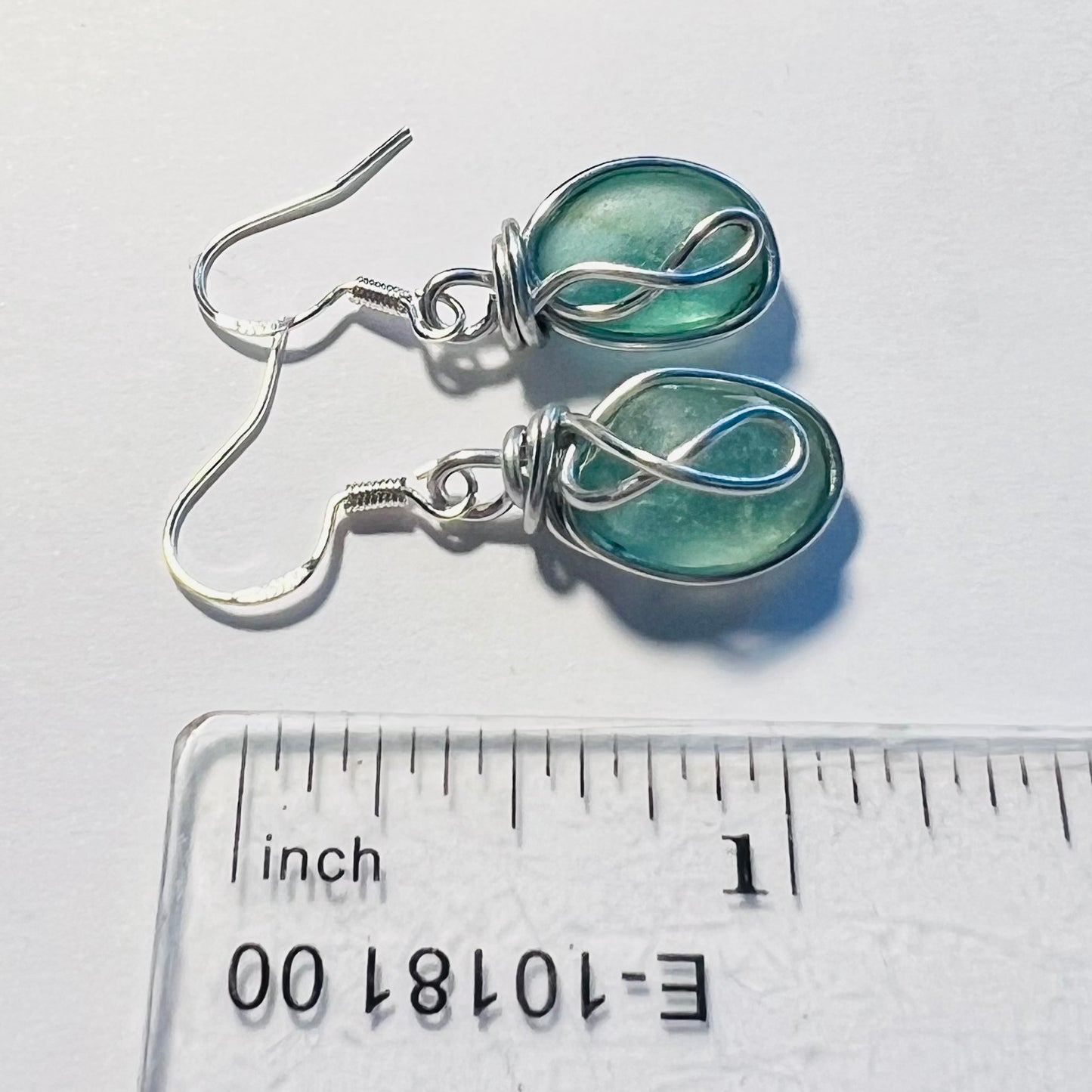 Turquoise Seaham Sea Glass Earrings