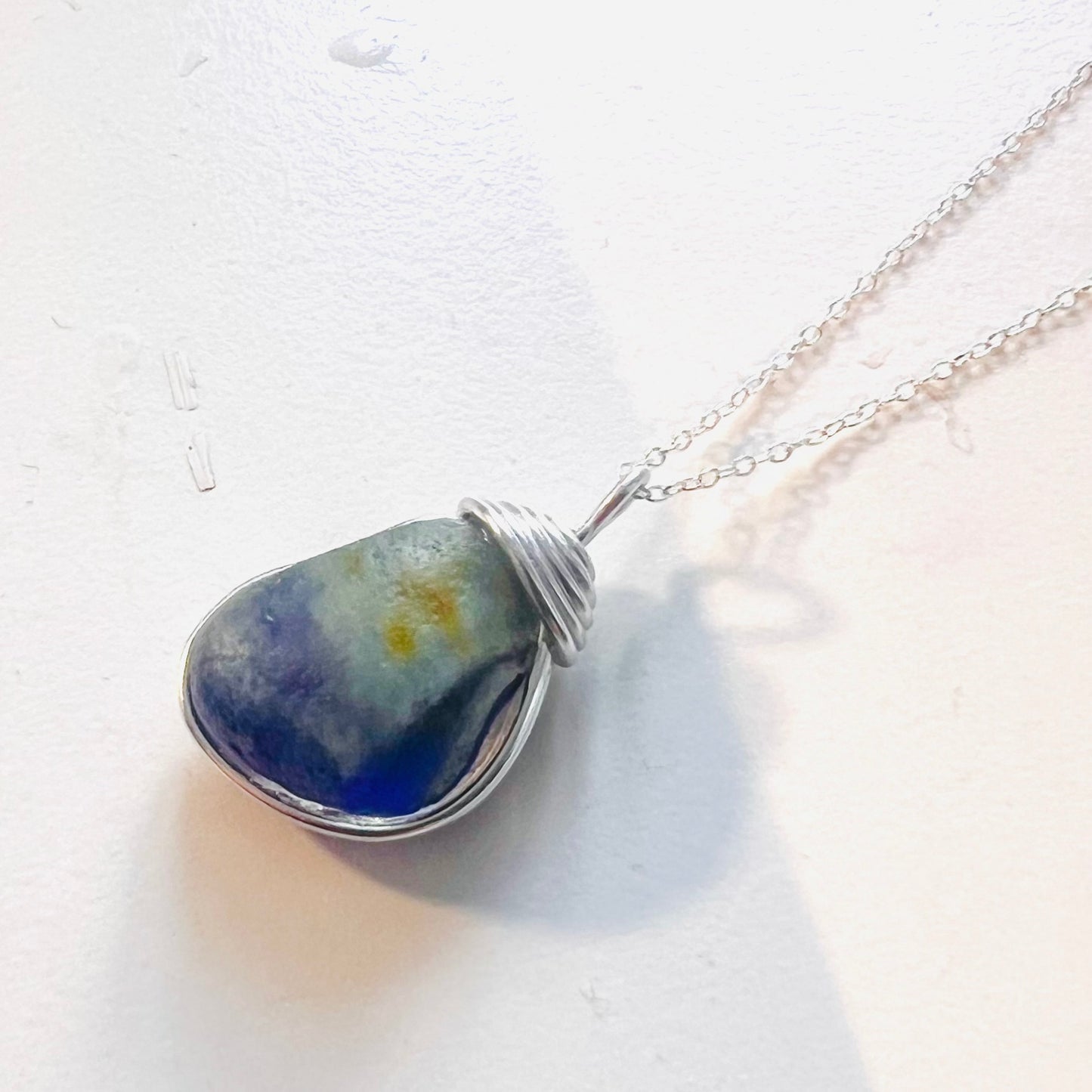 Seaham Sea Glass Chunky Multi Pendant