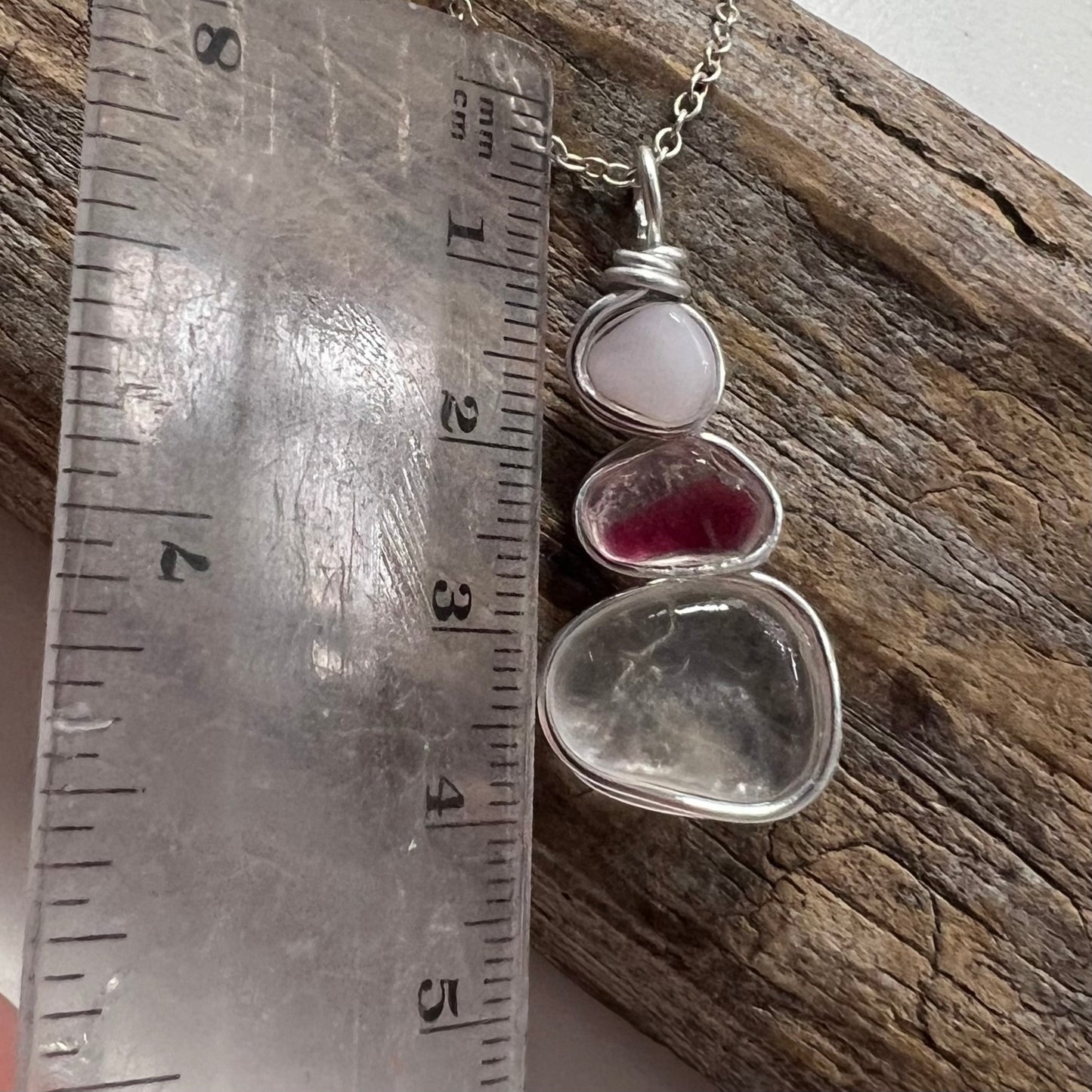 Three Piece Seaham Sea Glass Pendant
