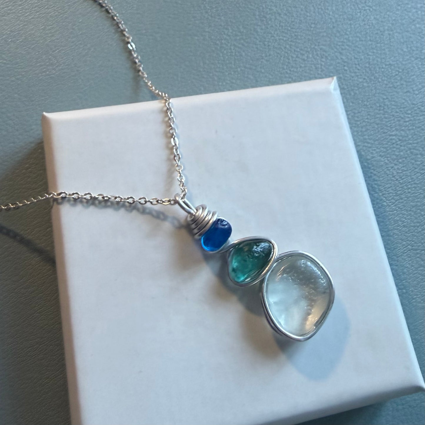 Three Piece Seaham Sea Glass Pendant