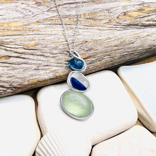 Three Piece Seaham Sea Glass Pendant