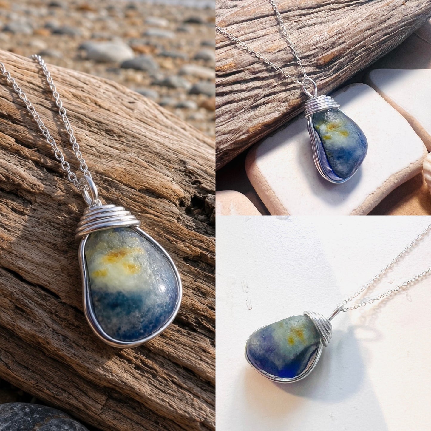 Seaham Sea Glass Chunky Multi Pendant