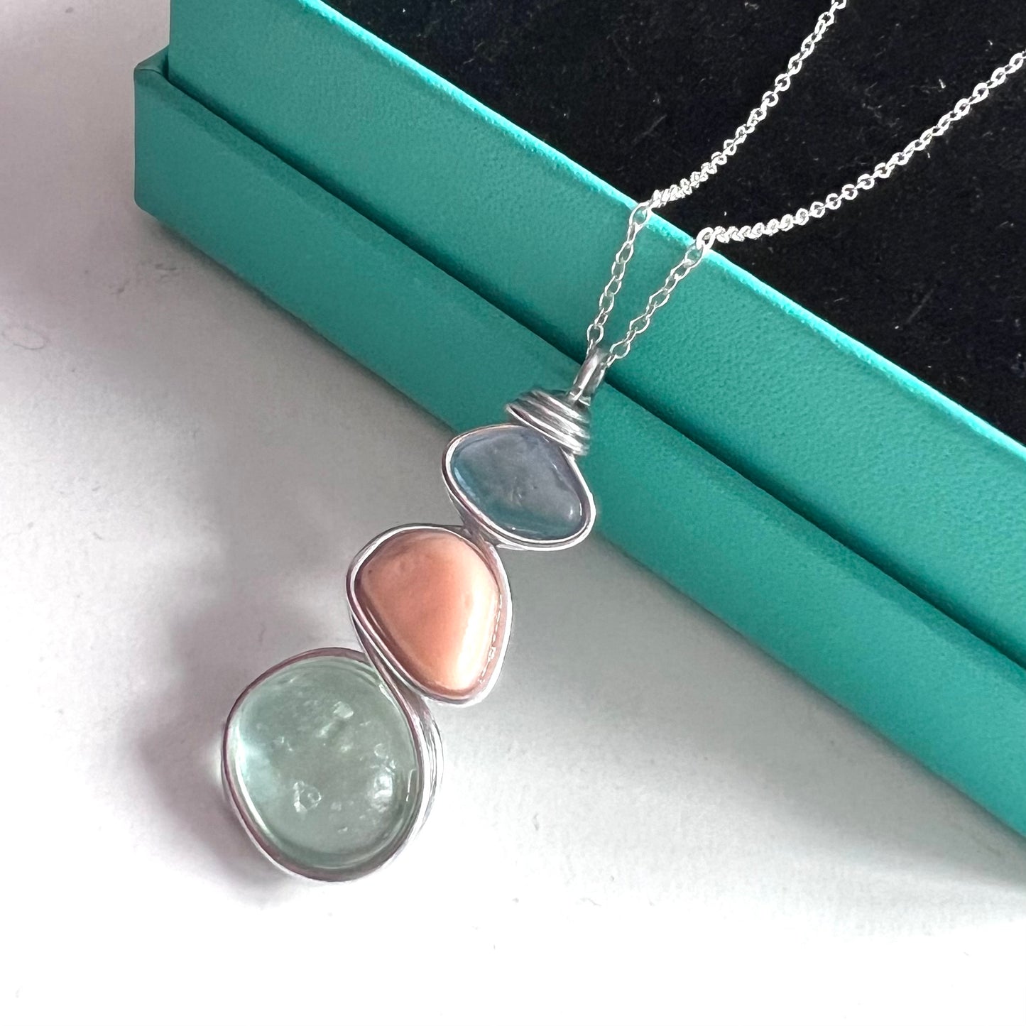 Three Piece Seaham Sea Glass Pendant