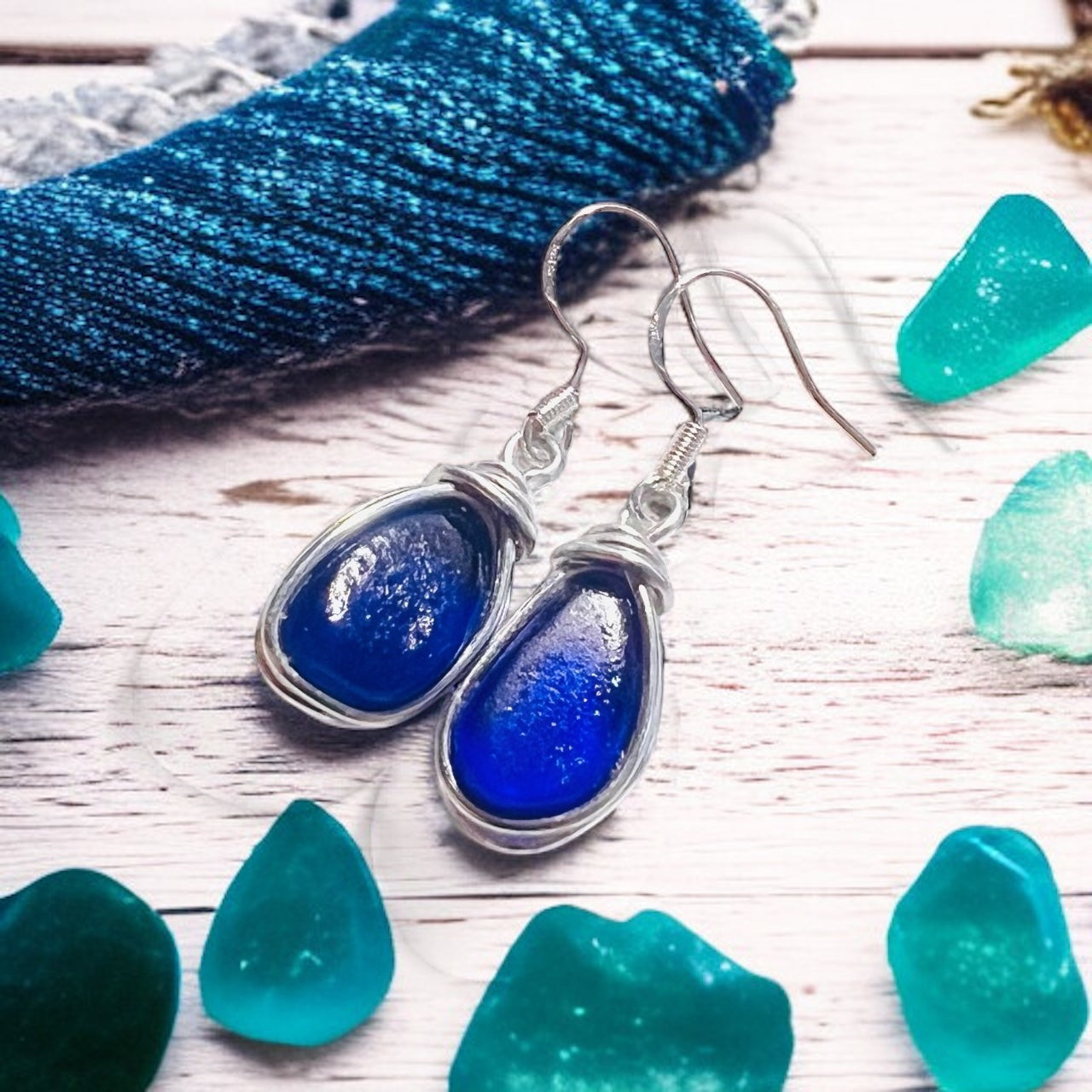 Seaham Sea Glass Earrings