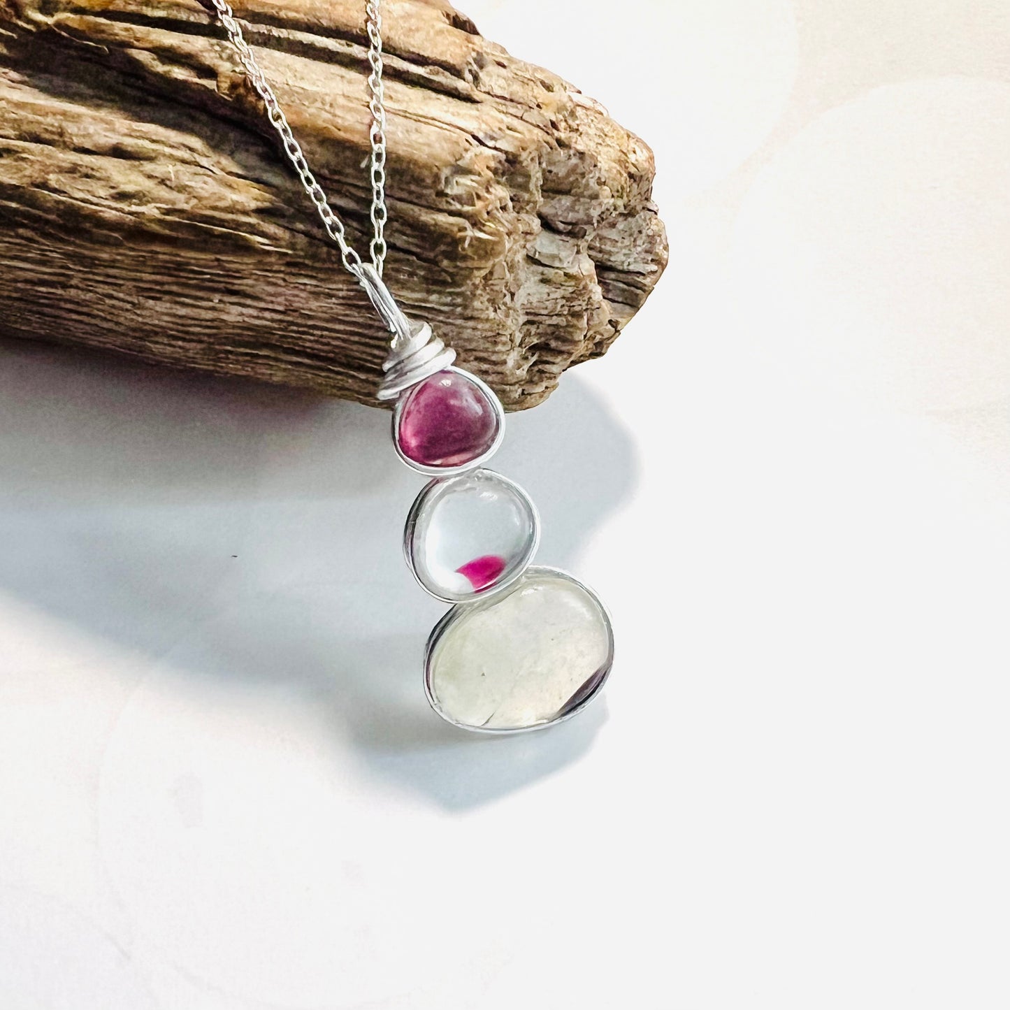 Three Piece Seaham Sea Glass Pendant