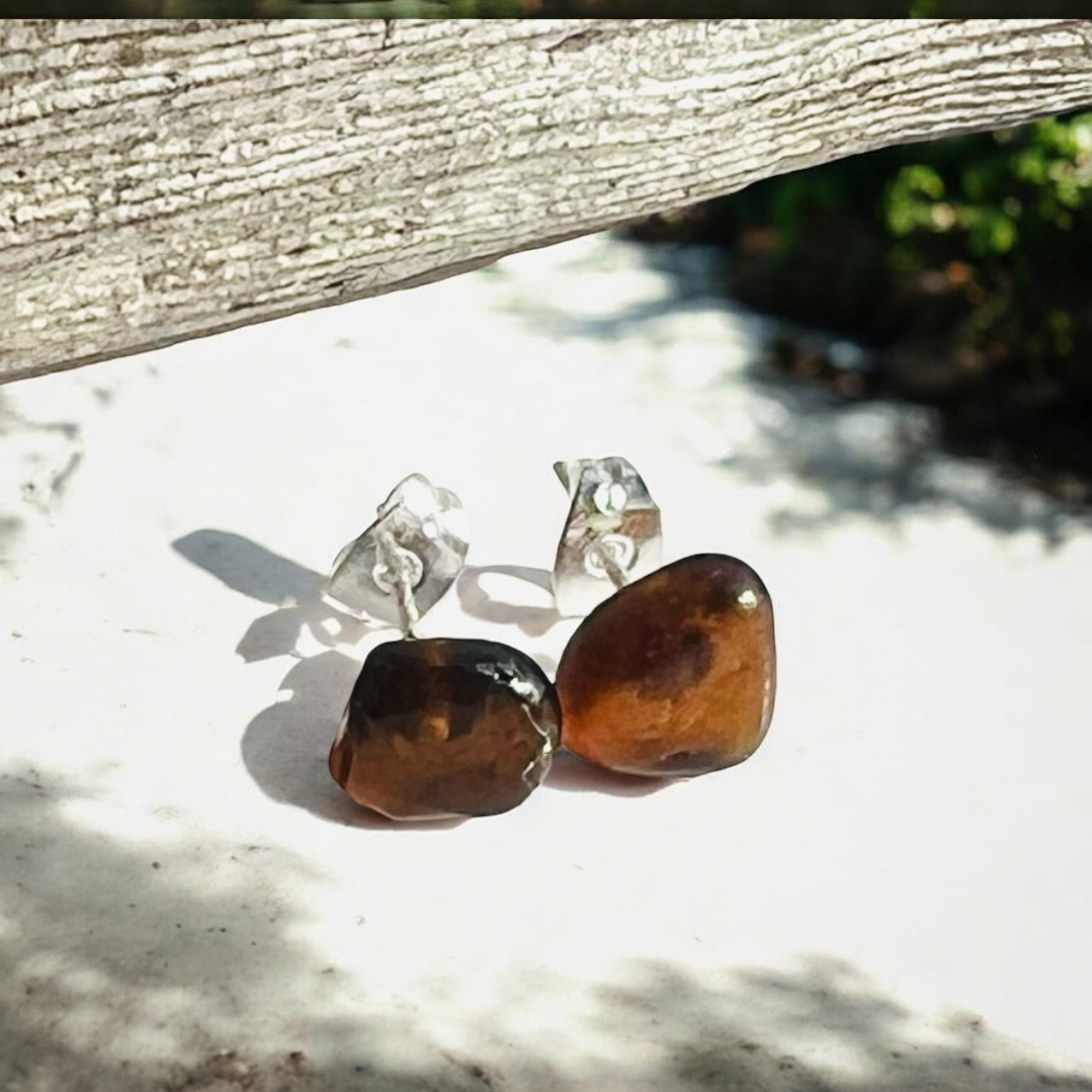 Seaham Sea Glass Stud Earrings