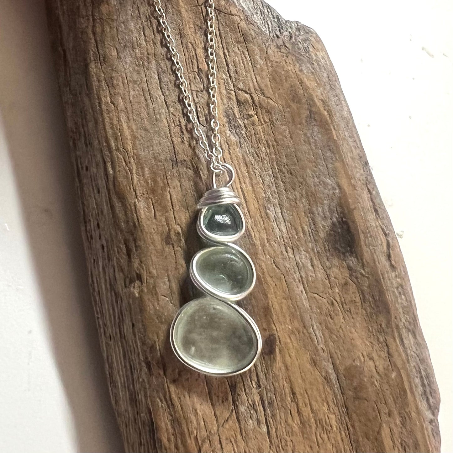 Three Piece Seaham Sea Glass Pendant