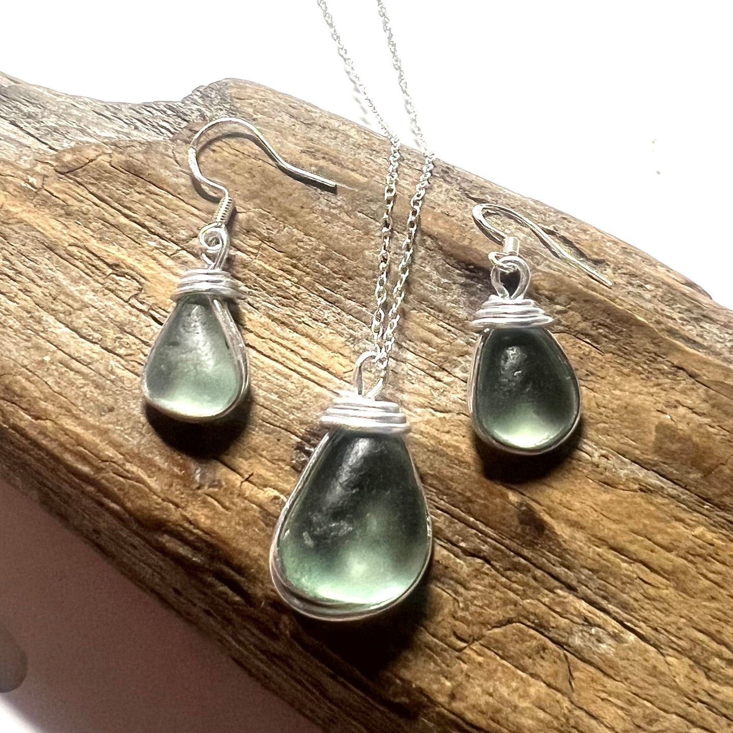 Aqua Seaham Sea Glass Jewellery Set