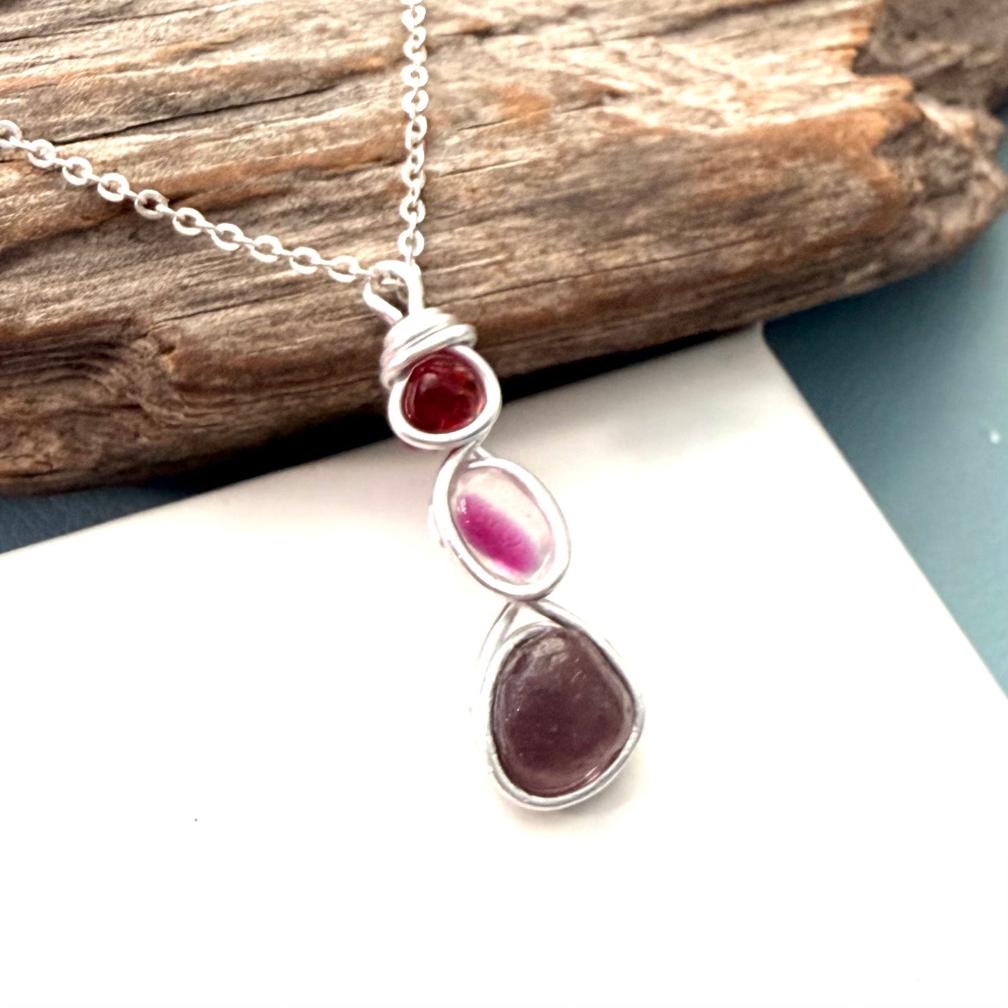 Three Piece Seaham Sea Glass Pendant