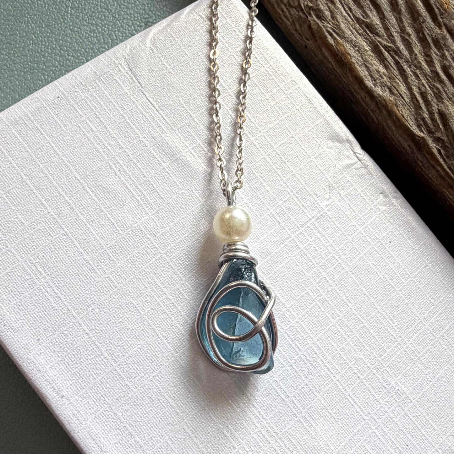 Scottish Highlands Blue Swirly Pendant