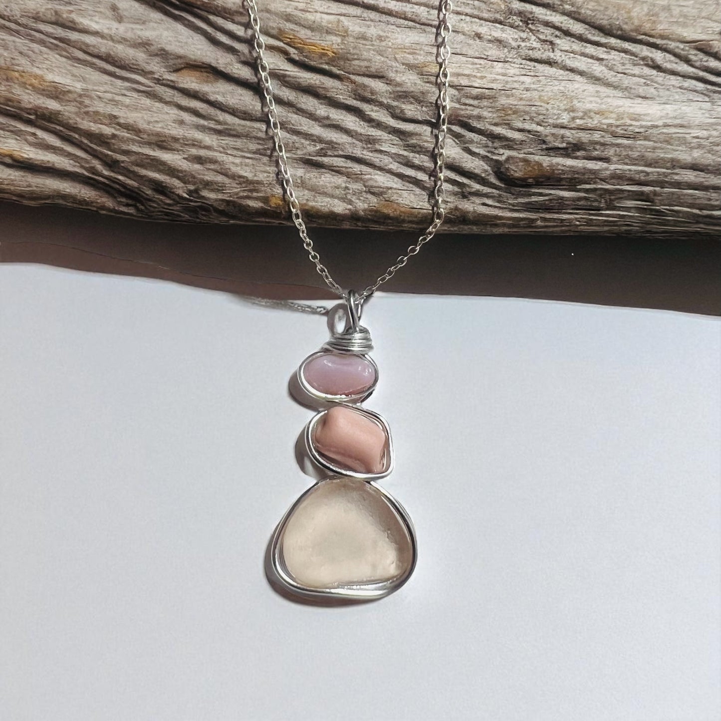 Three Piece Seaham Sea Glass Pendant
