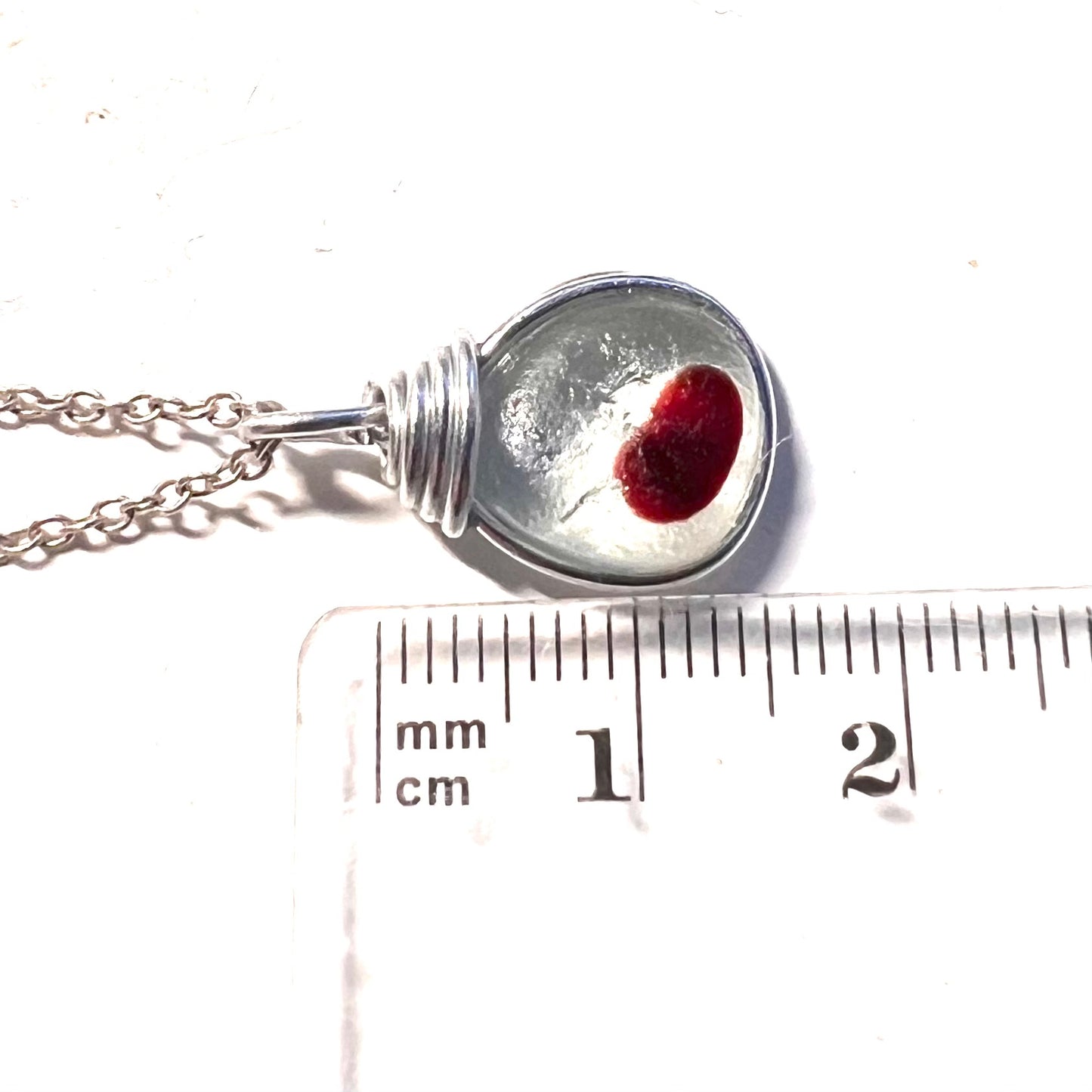 Red Dot Seaham Sea Glass Multi Tone Pendant