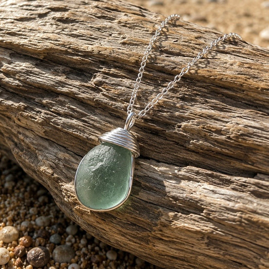 Scottish Highlands Aqua Chunky Pendant